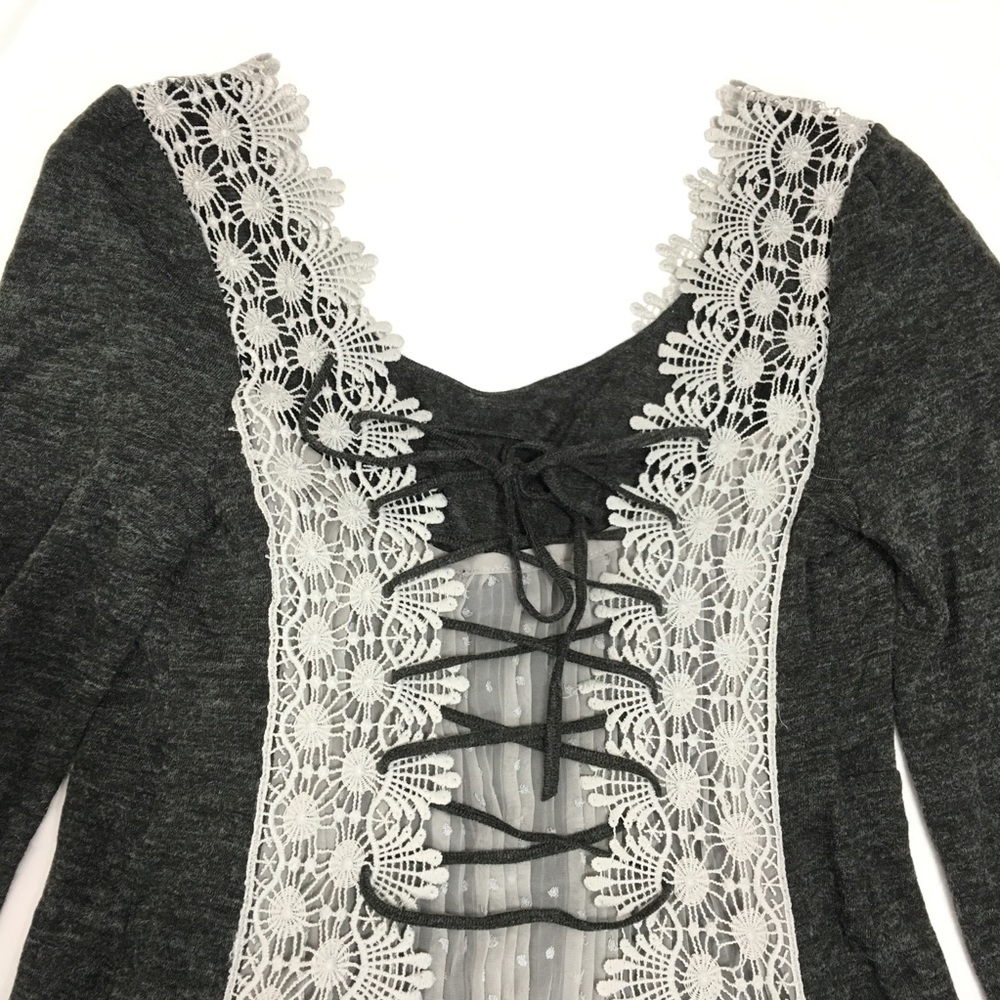 Anthropologie Ryu Lace Up Back Tunic Blouse Size S - Picture 5 of 8